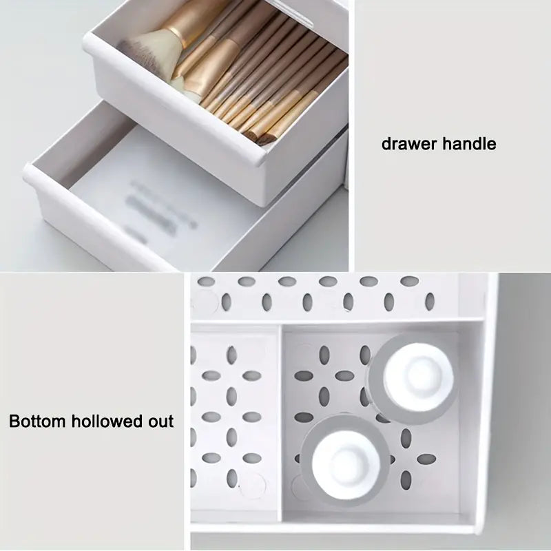 Dressing Table Makeup Box, Desktop Cosmetic Storage Box With Drawer, Makeup Sundries Storage Organizer, Cabinet Sorting Box, Jewelry Nail Polish Makeup Drawer Container, Multifunctional Divisions Desk Organizer, Drawer Head Ornament Sorting Make Up Box Dressing Table Makeup Box, Desktop Cosmetic Storage Box With Drawer, Makeup Sundries Storage Organizer, Cabinet Sorting Box, Jewelry Nail Polish Makeup Drawer Container, Multifunctional Divisions Desk Organizer, Drawer Head Ornament Sorting Make Up Box